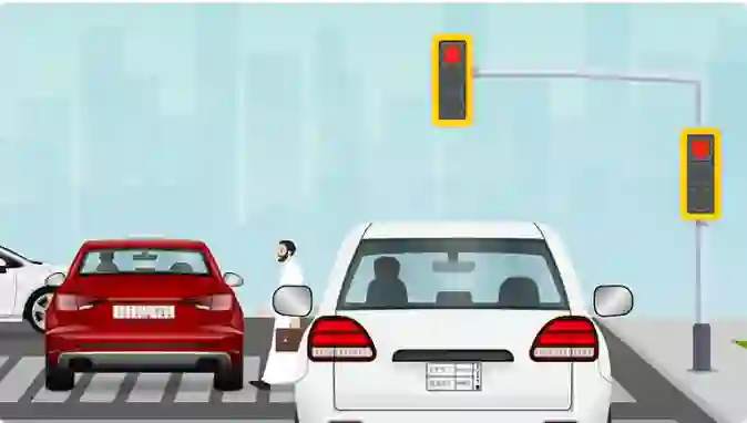 المرور السعودي ينبه السائقين لما سيحدث حتى لو ما صورتهم كاميرات ساهر عند قطع الاشارة الحمراء 
